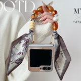 Luxury Retro Contrast Stitching Samsung Galaxy Z Fold Case