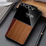 Leather Wood Texture Samsung Galaxy Z Fold Case