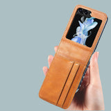 Luxury Card Holder Leather Samsung Galaxy Z Flip Case