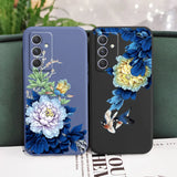 Blue Blossom Floral Samsung Case