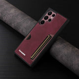 Retro Leather Wallet Samsung Case