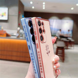 Plating Rose Flowers Border Samsung Case