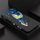 Blue Blossom Floral Samsung Case