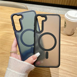 Matte Transparent Armor Shockproof Samsung Case