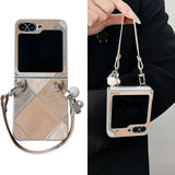Stitching Leather Bracelet Samsung Galaxy Z Fold Case