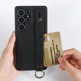 Wristband Strap Leather Samsung Cover