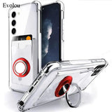 Wallet Card Slot Transparent Samsung phone Cases