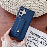 Matte Elastic Silicone Wrist Strap Samsung Case