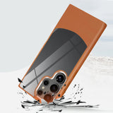 Splicing Leather Texture Clear Samsung Ultra cases