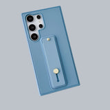 Matte Elastic Silicone Wrist Strap Samsung Case