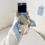 Luxury Retro Contrast Stitching Samsung Galaxy Z Fold Case