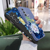Blue Blossom Floral Samsung Case