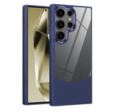 Splicing Leather Texture Clear Samsung Ultra cases