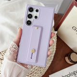 Matte Elastic Silicone Wrist Strap Samsung Case