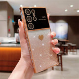 Cute Heart Bling Glitter Samsung Case
