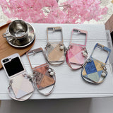 Stitching Leather Bracelet Samsung Galaxy Z Fold Case