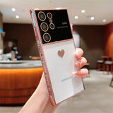Cute Heart Camera Protection Samsung Case