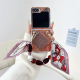 Luxury Retro Contrast Stitching Samsung Galaxy Z Fold Case