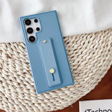 Matte Elastic Silicone Wrist Strap Samsung Case