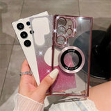 Luxury Diamond Frame Magnetic Samsung Case