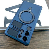 Shock Proof Ring Holder Samsung Cases - CaseShoppe Dark Blue / Samsung Galaxy S24 Ultra