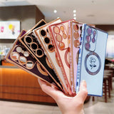 Modern Plating Flower For Magsafe Samsung Case