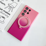 Gradient MagSafe Samsung Cases with Stand Holder - CaseShoppe Samsung S23 / Pink Red