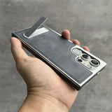 S25 Ultra Business Plating Leather Samsung Cases