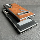 S25 Ultra Business Plating Leather Samsung Cases