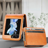 Luxury Card Holder Leather Samsung Galaxy Z Flip Case