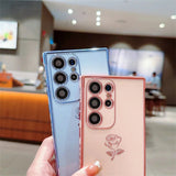 Plating Rose Flowers Border Samsung Case