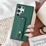 Matte Elastic Silicone Wrist Strap Samsung Case