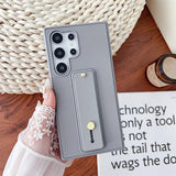 Matte Elastic Silicone Wrist Strap Samsung Case