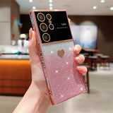 Cute Heart Bling Glitter Samsung Case
