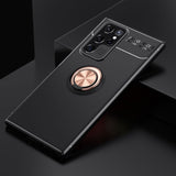 Modern Plating Case with Ring - CaseShoppe for Samsung S22 / Black-Rose Gold