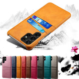 Dual Credit Card Slots Leather Samsung Cases - CaseShoppe