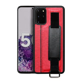 Leather Wallet Samsung Cases with Strap - CaseShoppe Samsung S22 Plus / Red