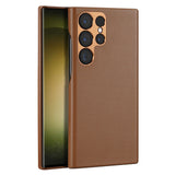 Thin Full Leather Wrap Samsung 23 Cases - CaseShoppe Samsung Galaxy S23 Ultra / Brown