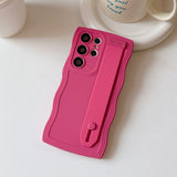 Candy Wristband Holder Samsung Cases - CaseShoppe For Samsung S23 Ultra / Rose Red