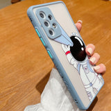 Cute Astronaut with Telescope Samsung Cases - CaseShoppe