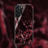 Luxury Tempered Glass Samsung Cases - CaseShoppe Samsung Galaxy S22 Ultra / H