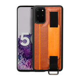Leather Wallet Samsung Cases with Strap - CaseShoppe Samsung S22 Plus / Brown