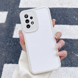 Premium Leather Silicone Bumper Samsung Cases - CaseShoppe Samsung S22 / White