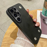 Vintage Leather Plating Samsung Cases