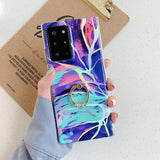 Laser Marble Samsung Cases - CaseShoppe For Samsung S20 Plus / B with ring