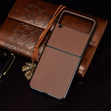 Luxury Shockproof Samsung Z Flip Case - CaseShoppe Samsung Z Flip 3 5G / Brown
