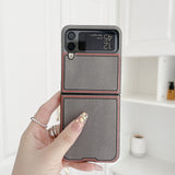 High Trend Fashionable Samsung Flip Case - CaseShoppe Split Grey