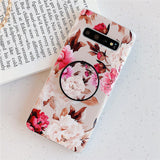Retro Floral Samsung Case with Holder - CaseShoppe Samsung S22 Ultra / E