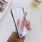 Pastel Border Transparent Samsung Cases - CaseShoppe Samsung Galaxy A13 5G / Navy Blue