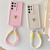 3D Gold Heart Love Samsung Galaxy Case